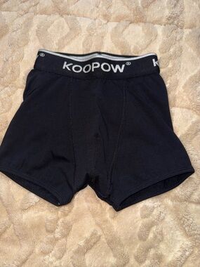 KOOPOW Black Boys' Boxer Briefs - Logo Waistband